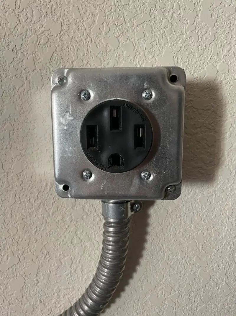 NEMA 14-50 outlet installed for Smart Home Electrical in Shelby